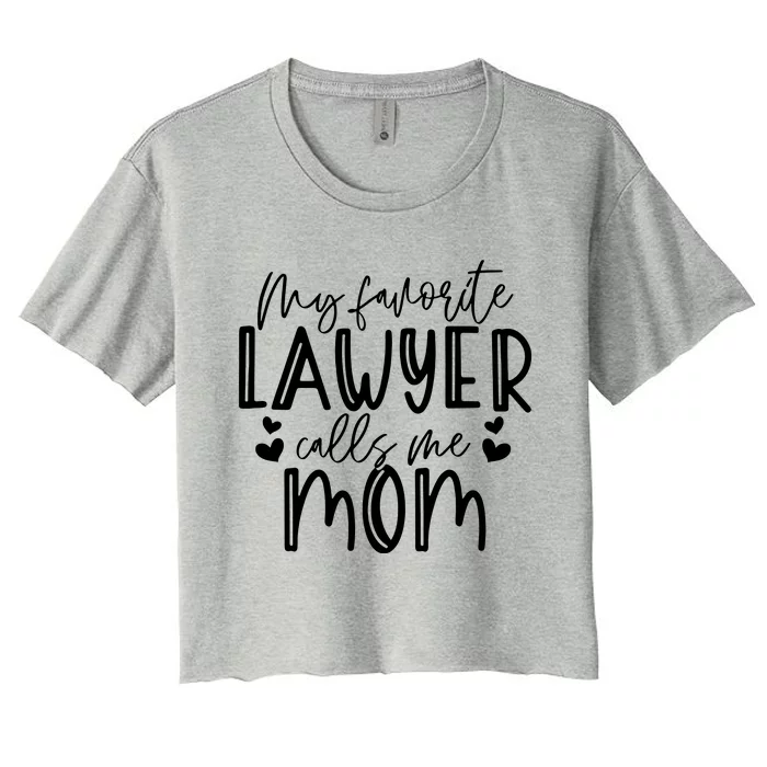 Lawyer Mom Law School Student Attorney Graduation Gift Women's Crop Top Tee