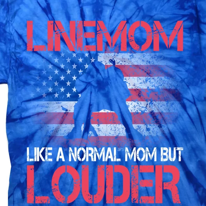 Line Mom Linemom American Football Line Funny Gift Tie-Dye T-Shirt