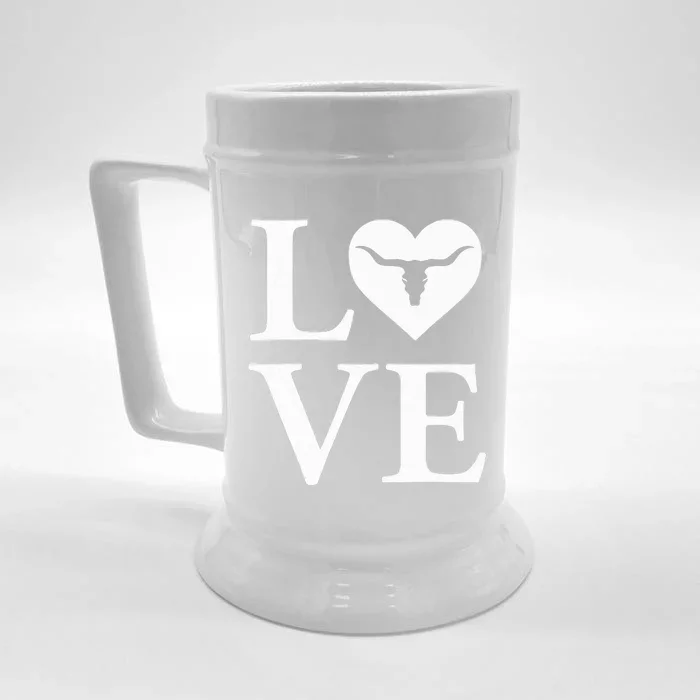 Love My Longhorn USA Love Front & Back Beer Stein