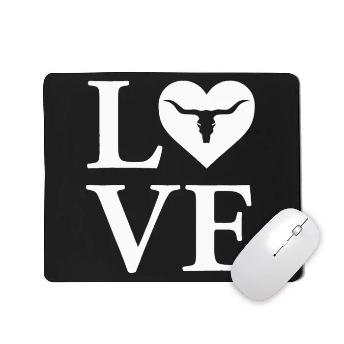 Love My Longhorn USA Love Mousepad