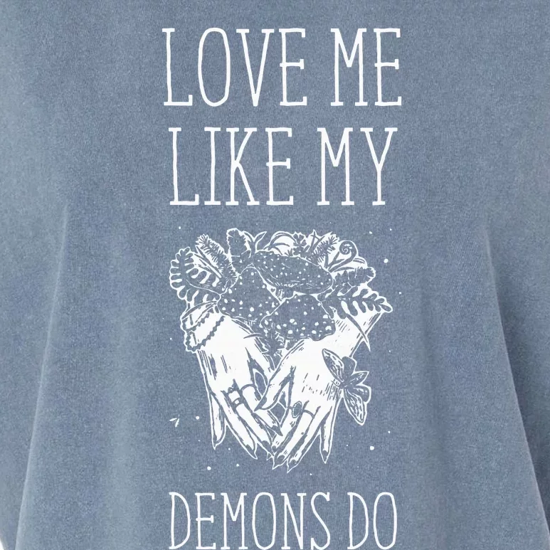 Love Me Like My Demons Do Witch Halloween Garment-Dyed Women's Muscle Tee