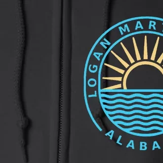 Logan Martin Lake Alabama Outdoors Vintage Full Zip Hoodie