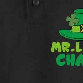 Leprechaun Mr Lucky Charm St Patricks Day Dry Zone Grid Performance Polo