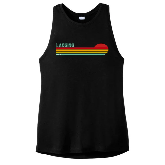 Lansing Michigan Ladies Tri-Blend Wicking Tank