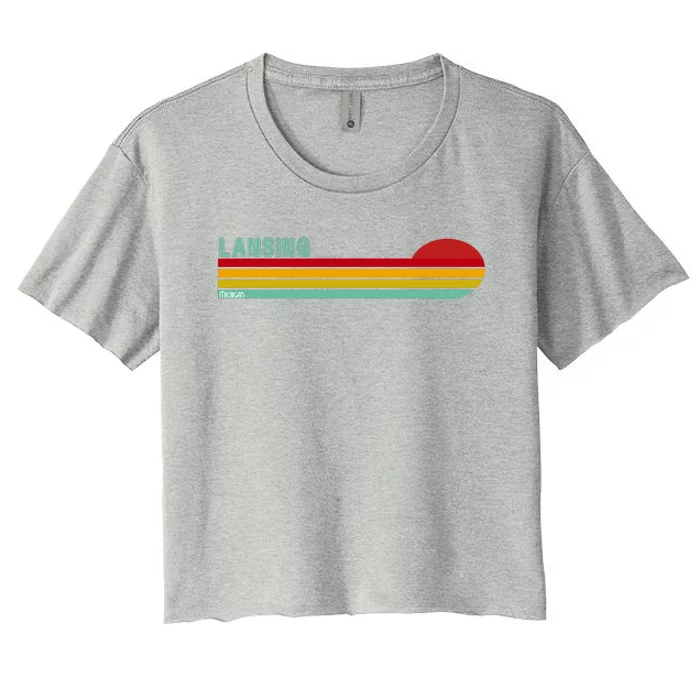 Lansing Michigan Women's Crop Top Tee