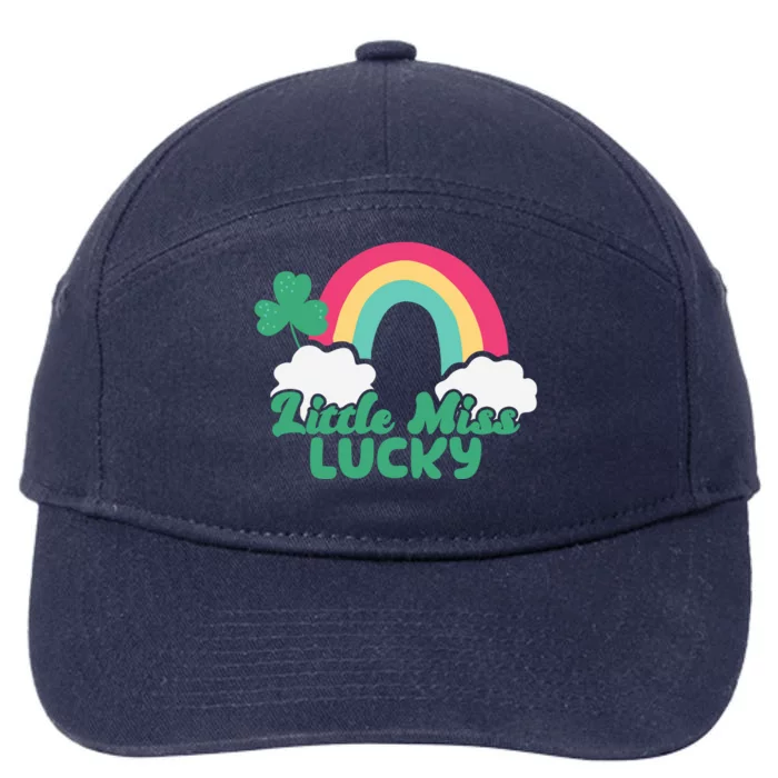 Little Miss Lucky Rainbow St Patrick's Day 7-Panel Snapback Hat