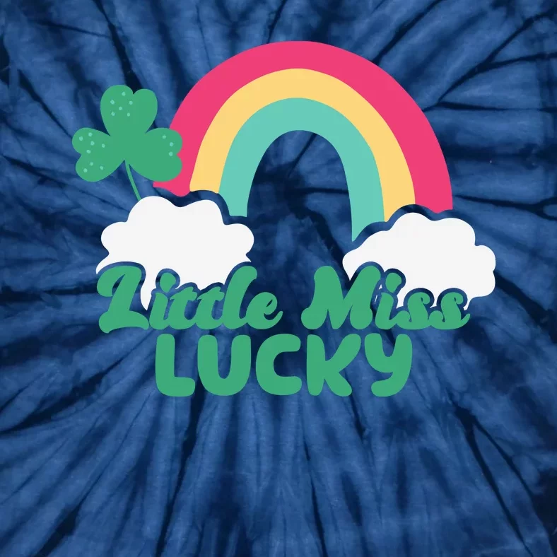 Little Miss Lucky Rainbow St Patrick's Day Tie-Dye T-Shirt