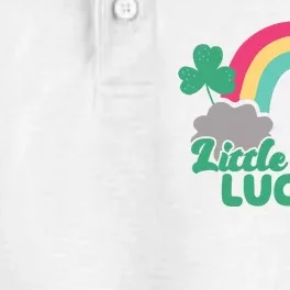 Little Miss Lucky Rainbow St Patrick's Day Dry Zone Grid Performance Polo