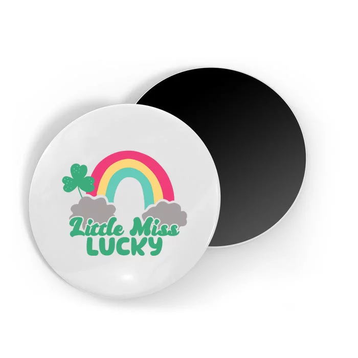 Little Miss Lucky Rainbow St Patrick's Day Magnet