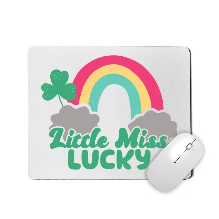 Little Miss Lucky Rainbow St Patrick's Day Mousepad