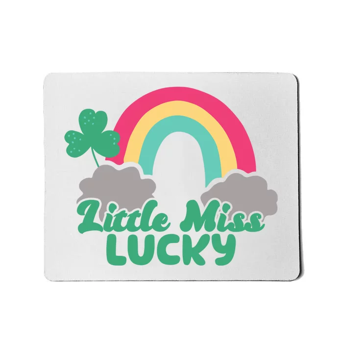 Little Miss Lucky Rainbow St Patrick's Day Mousepad