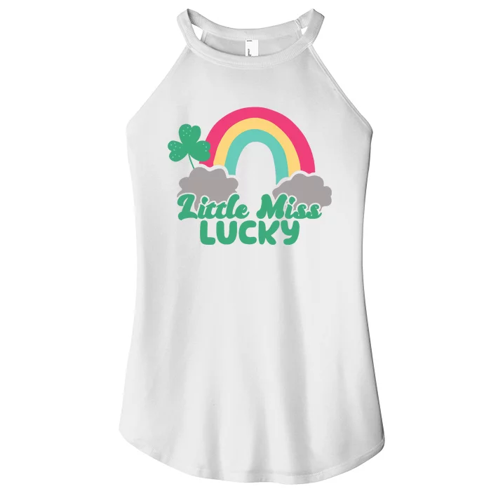 Little Miss Lucky Rainbow St Patrick's Day Women’s Perfect Tri Rocker Tank