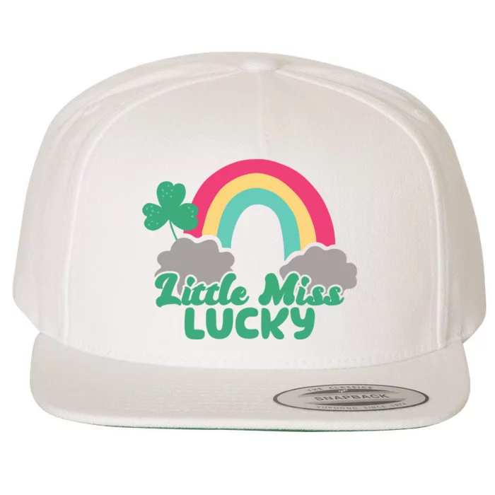 Little Miss Lucky Rainbow St Patrick's Day Wool Snapback Cap