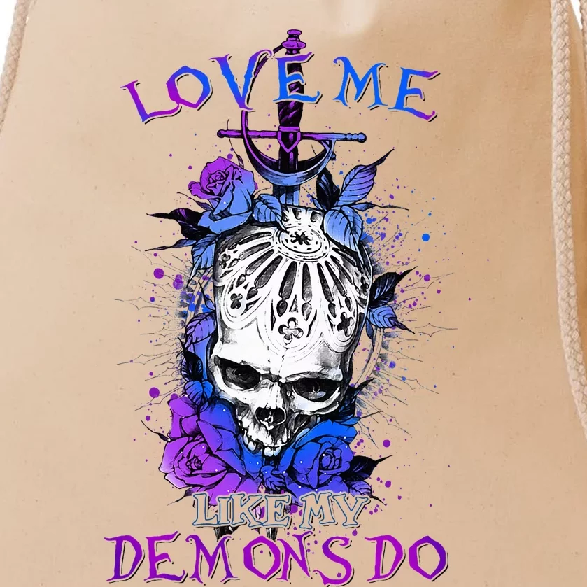 Love Me Like My Demons Do Love Occult Drawstring Bag