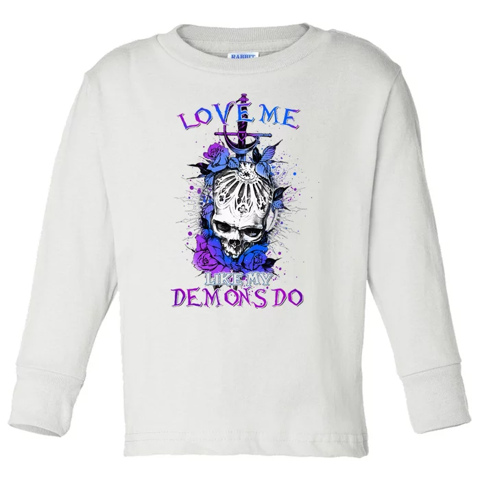 Love Me Like My Demons Do Love Occult Toddler Long Sleeve Shirt