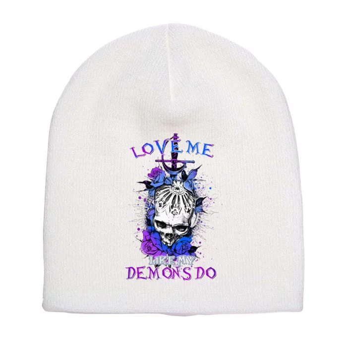 Love Me Like My Demons Do Love Occult Short Acrylic Beanie