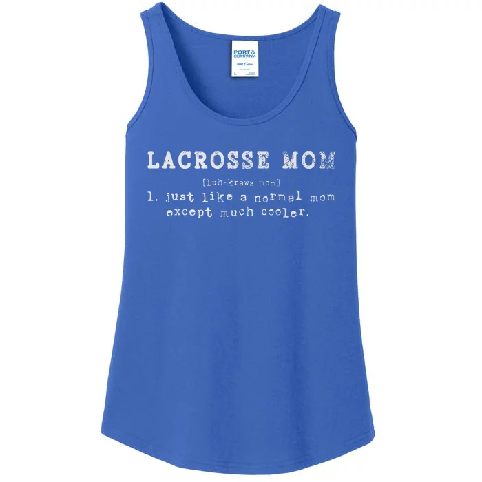 Lacrosse Mom Lax Retro Definition Laxer Mother Ladies Essential Tank