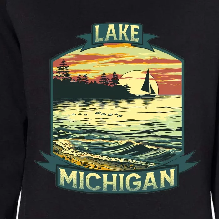 Lake Michigan Womens California Wash Sweatshirt