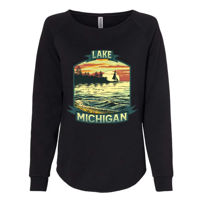 Lake Michigan Womens California Wash Sweatshirt