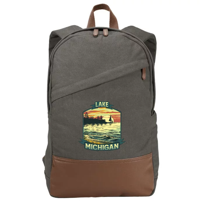 Lake Michigan Cotton Canvas Backpack