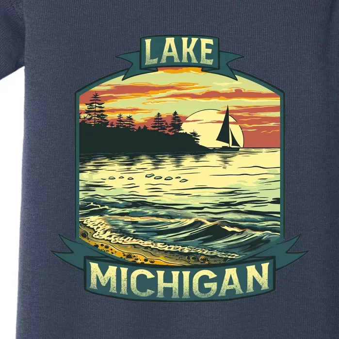 Lake Michigan Baby Bodysuit