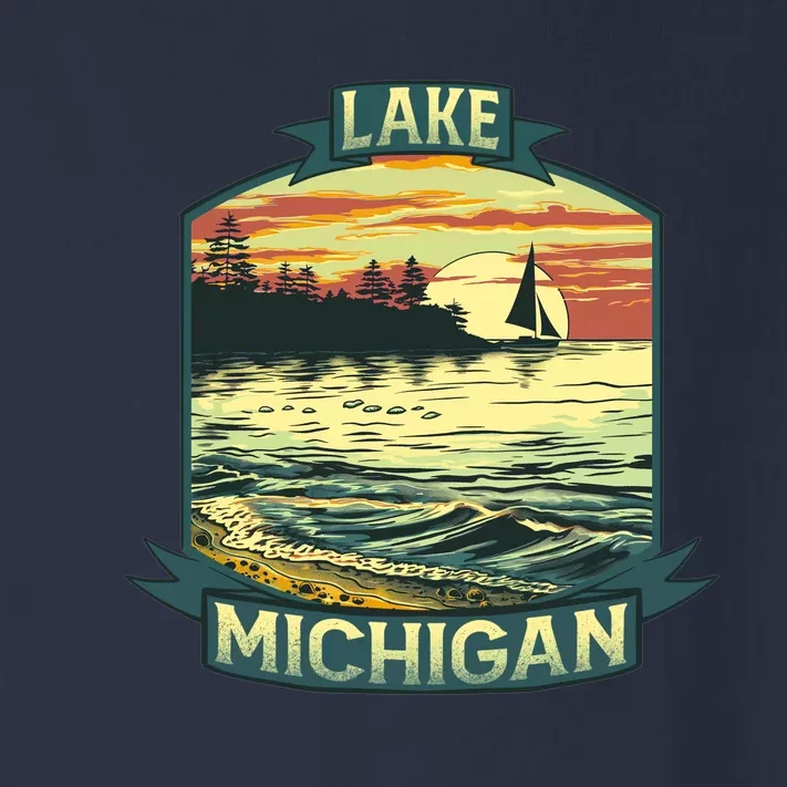 Lake Michigan Toddler Long Sleeve Shirt