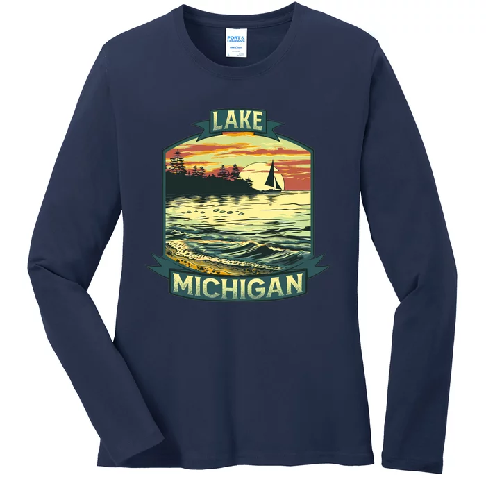 Lake Michigan Ladies Long Sleeve Shirt