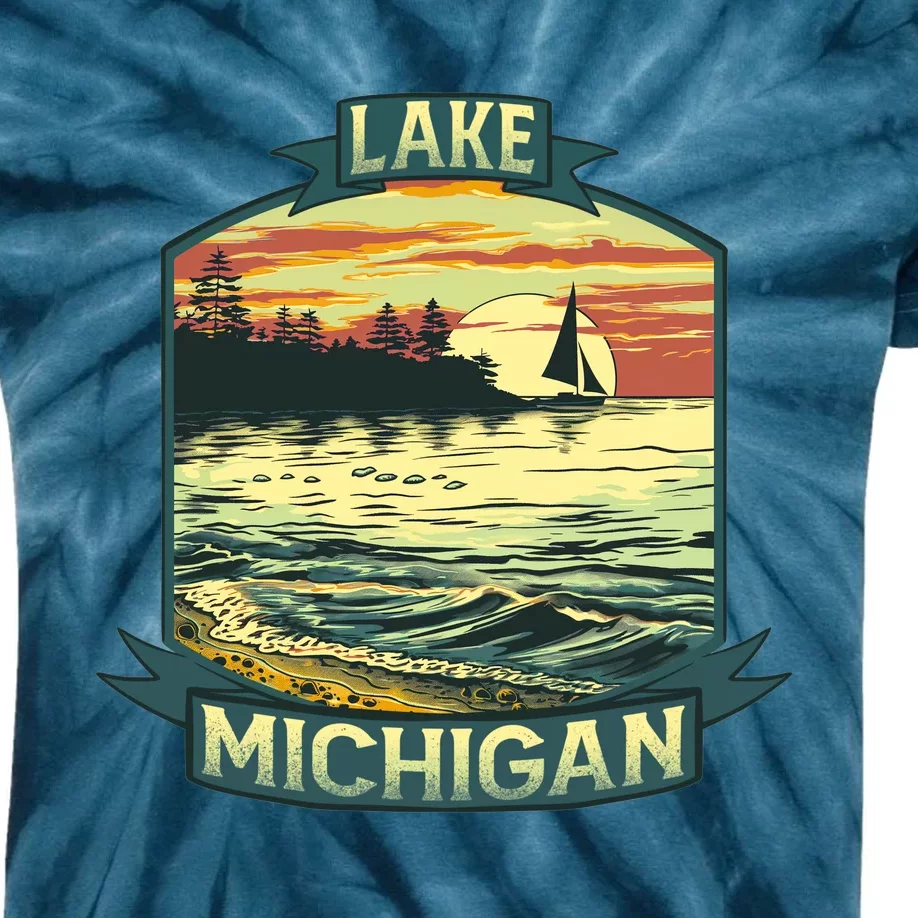 Lake Michigan Kids Tie-Dye T-Shirt