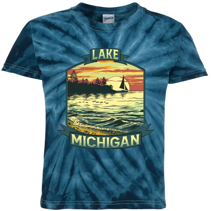 Lake Michigan Kids Tie-Dye T-Shirt