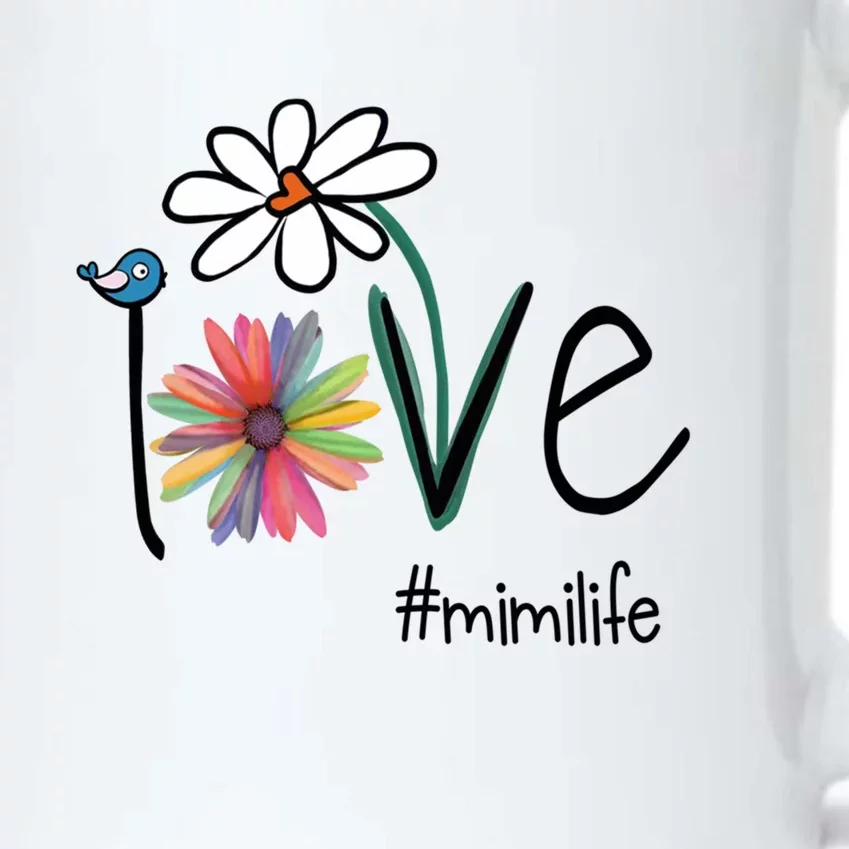 Love Mimi Life Art Flower Gift Black Color Changing Mug