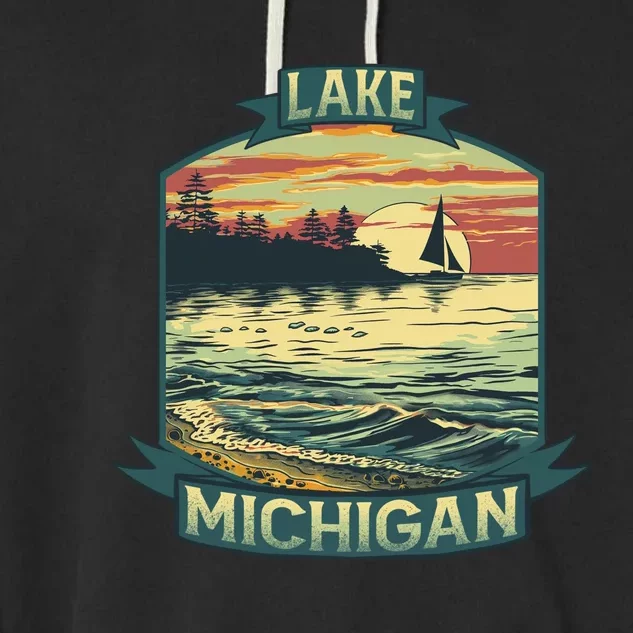 Lake Michigan Garment-Dyed Fleece Hoodie