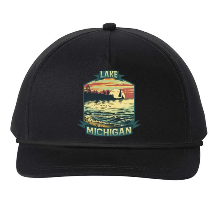 Lake Michigan Snapback Five-Panel Rope Hat