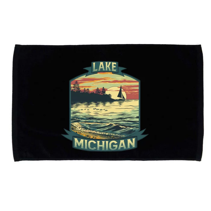 Lake Michigan Microfiber Hand Towel