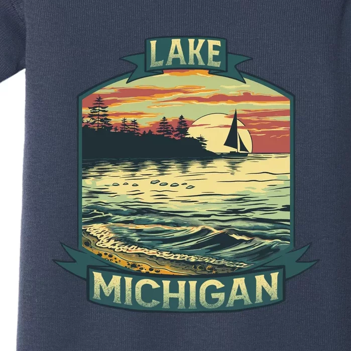 Lake Michigan Baby Bodysuit