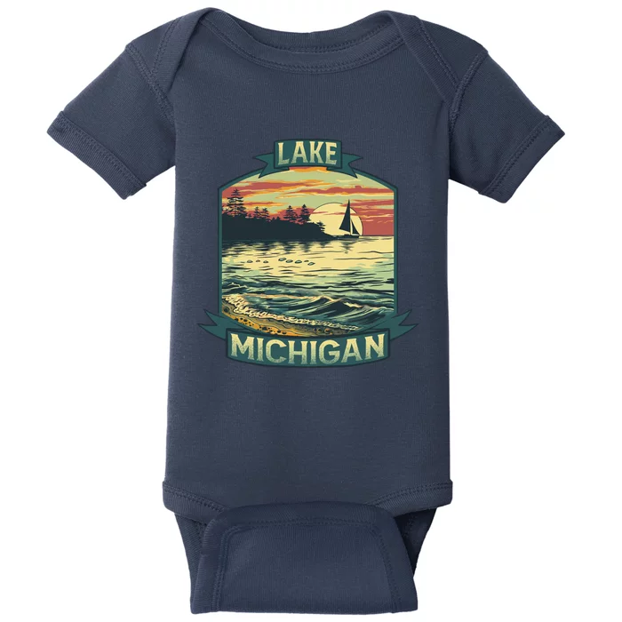 Lake Michigan Baby Bodysuit