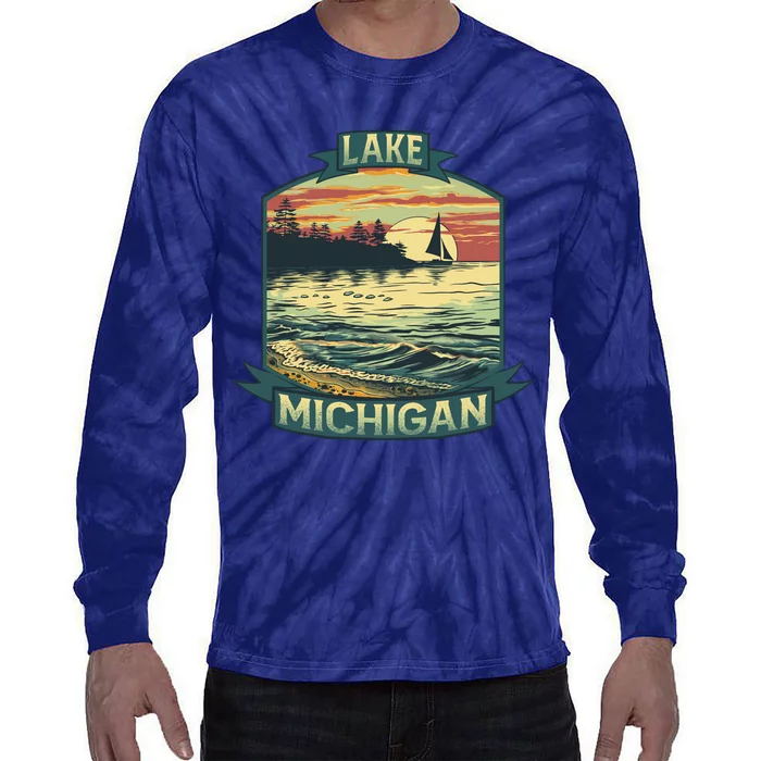 Lake Michigan Tie-Dye Long Sleeve Shirt