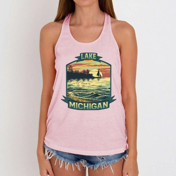 Lake Michigan Women's Knotted Racerback Tank