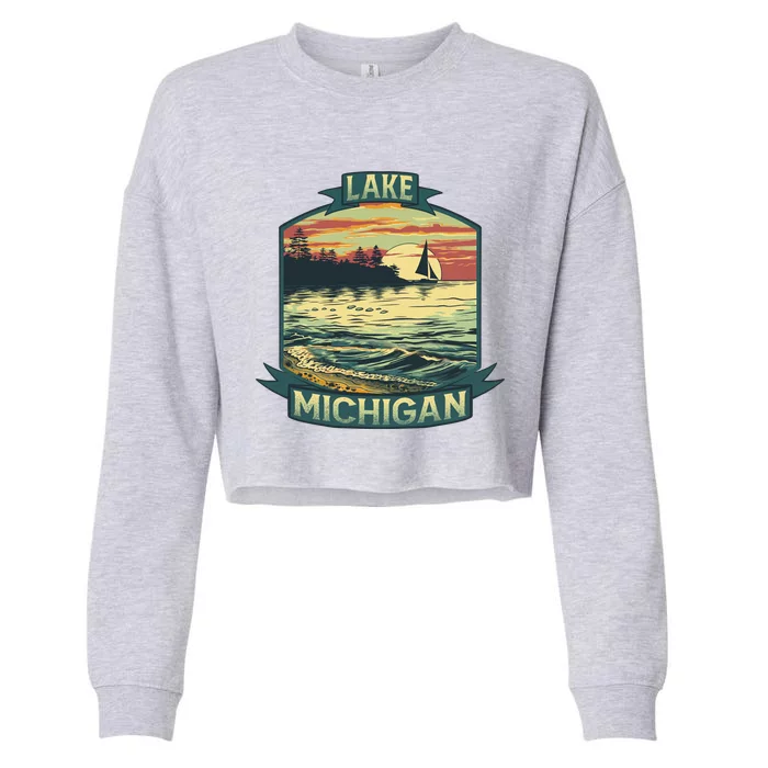 Lake Michigan Cropped Pullover Crew