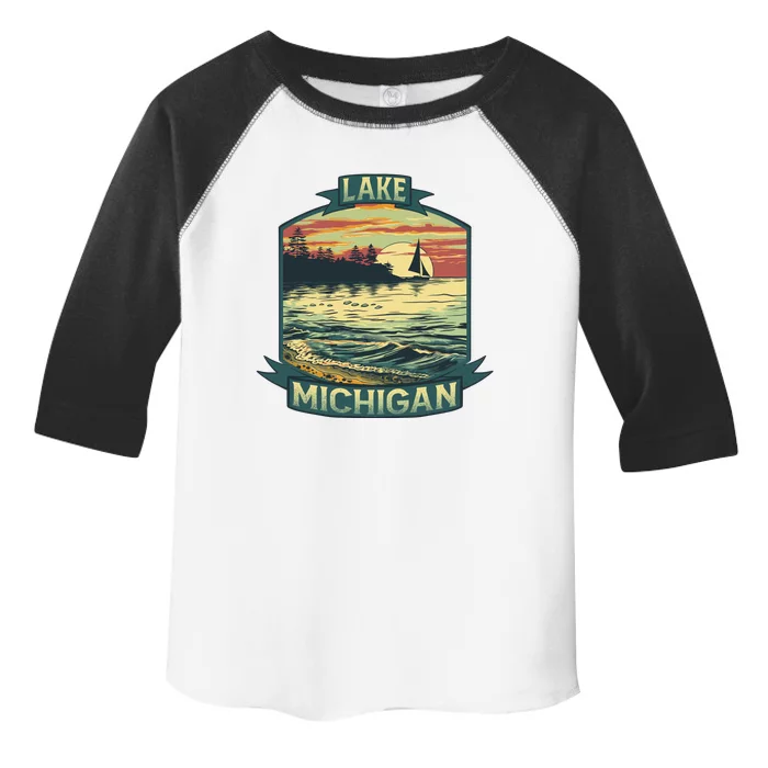 Lake Michigan Toddler Fine Jersey T-Shirt