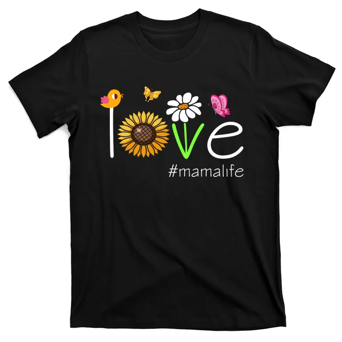 Love Mama Life Cute Matching Family T-Shirt