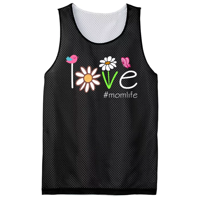 Love Mom Life Cute Matching Family Mesh Reversible Basketball Jersey Tank