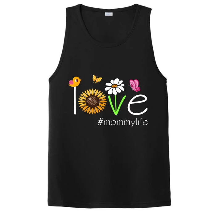 Love Mommy Life Cute Matching Family Performance Tank