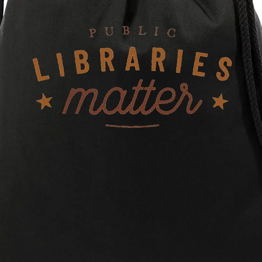 Libraries Matter Drawstring Bag