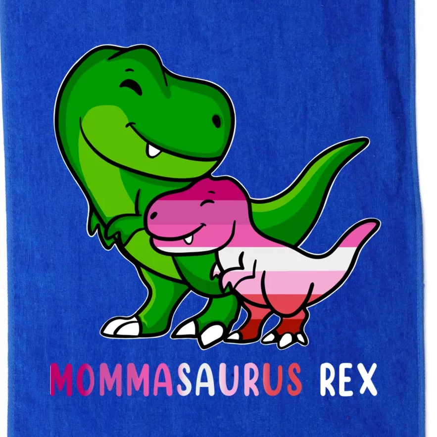 Lgbt Mommasaurus Mama Rex Lesbian Proud Mom Mothers Day Hug Gift Platinum Collection Golf Towel