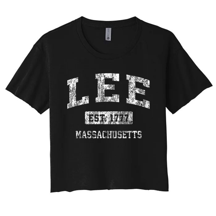 Lee Massachusetts Ma Vintage Sports Established Women's Crop Top Tee