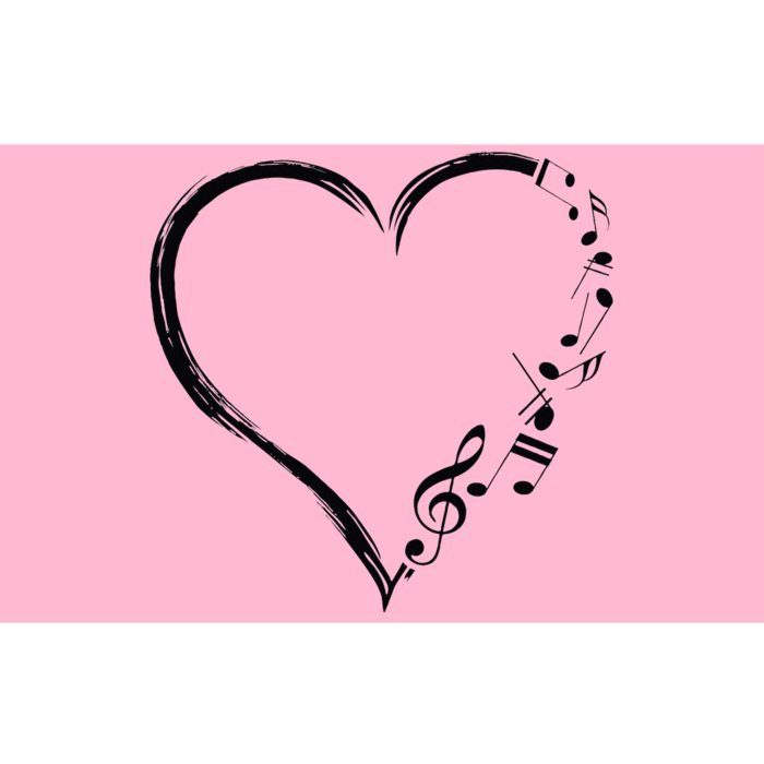 Love Music Musician Heart With Notes Clef Funny Musicians Bumper Sticker