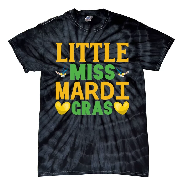 Little Miss Mardi Gras Tie-Dye T-Shirt