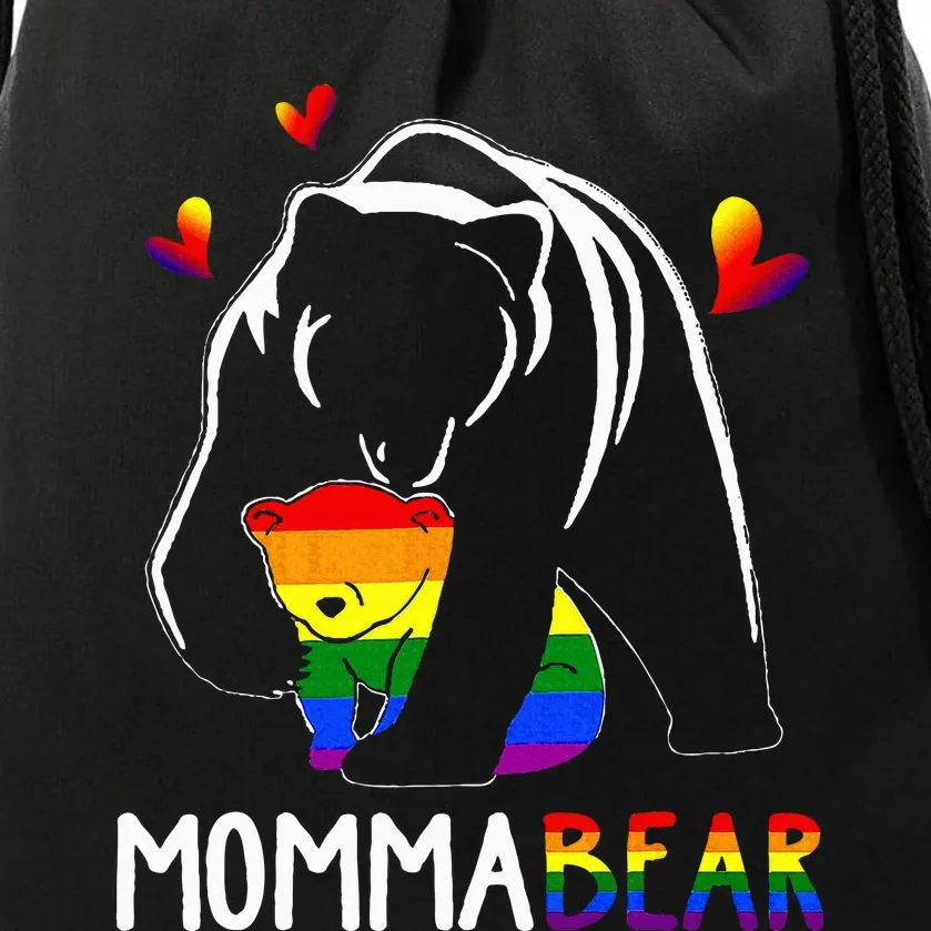 Lgbt Mama Momma Bear G.A.Y Pride Proud Mom Mothers Day Drawstring Bag