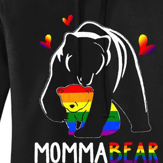 Lgbt Mama Momma Bear G.A.Y Pride Proud Mom Mothers Day Women's Pullover Hoodie