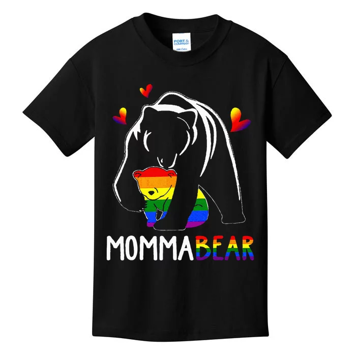 Lgbt Mama Momma Bear G.A.Y Pride Proud Mom Mothers Day Kids T-Shirt